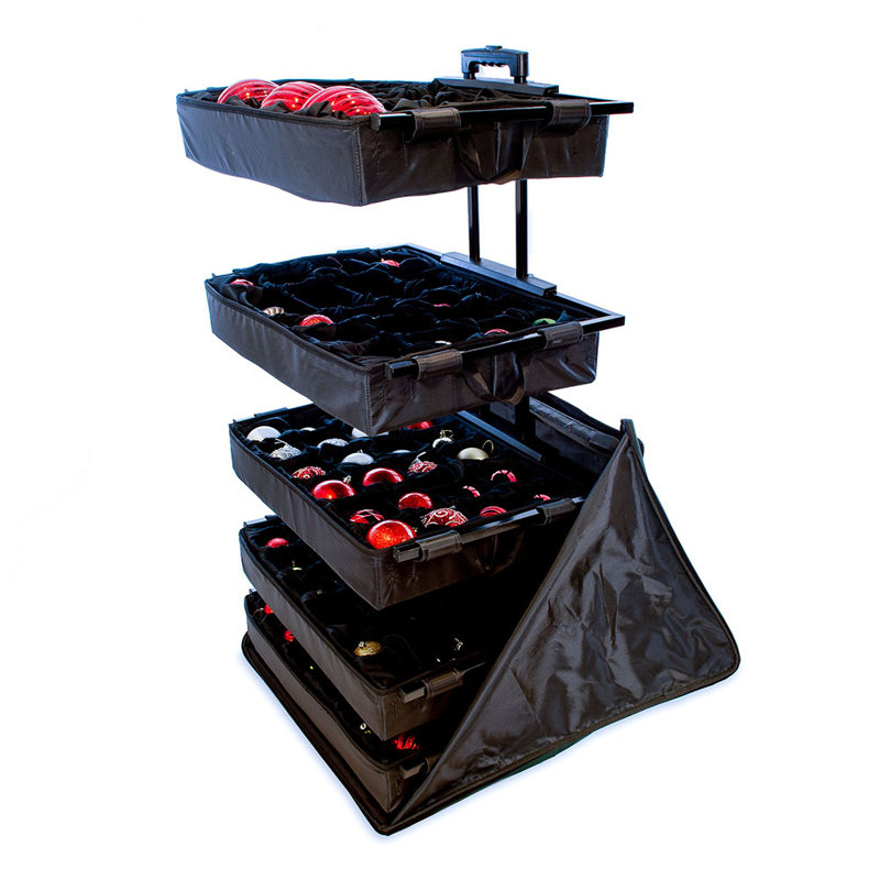 Village Lighting 5Tray Adjustable Telescoping Ornament Storage Bag